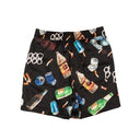 BLEACHER LITTER SILK BLACK SHORTS