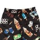 BLEACHER LITTER SILK BLACK SHORTS