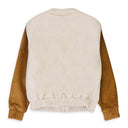 CARDIGAN BEIGE TAN VARSITY BOMBER JACKET