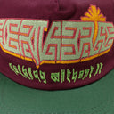 MAROON EMBROIDERED LOGO BASEBALL CAP