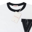 White COTTON T-SHIRT WITH V-3D PATCH