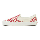 WHITE/RED OG CLASSIC SLIP-ON LX SNEAKERS