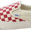 WHITE/RED OG CLASSIC SLIP-ON LX SNEAKERS