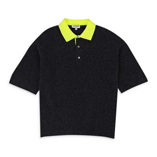 WALLSTREET CASHMERE NEON GREEN POLO SHIRT