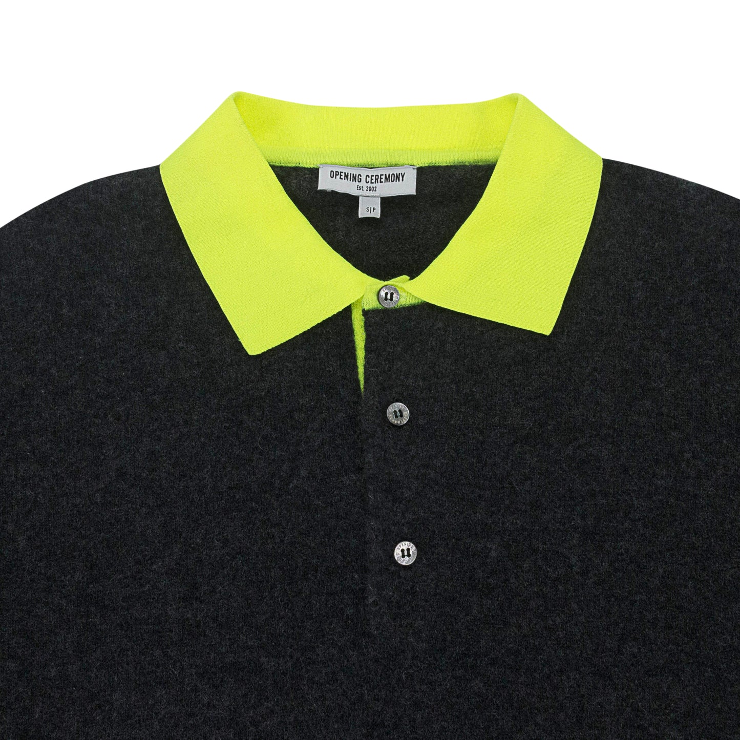 WALLSTREET CASHMERE NEON GREEN POLO SHIRT