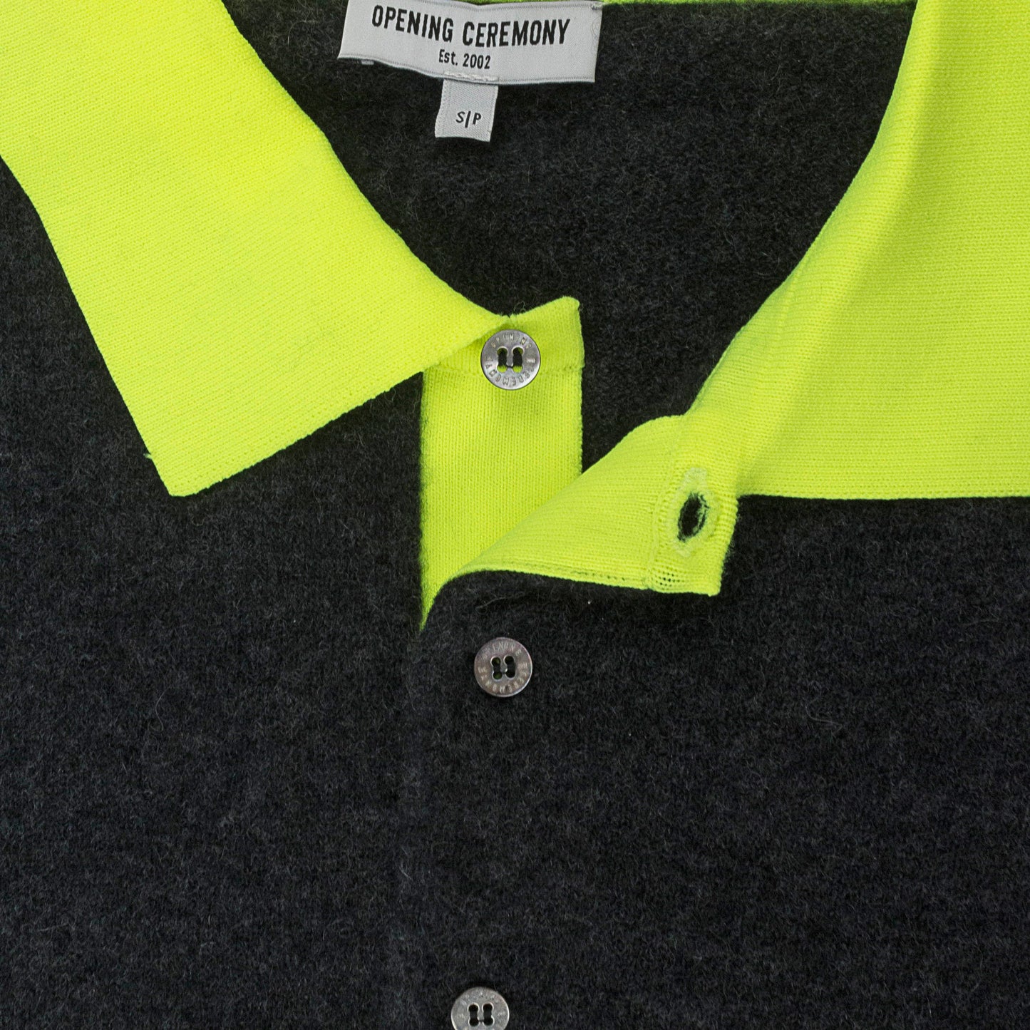 WALLSTREET CASHMERE NEON GREEN POLO SHIRT