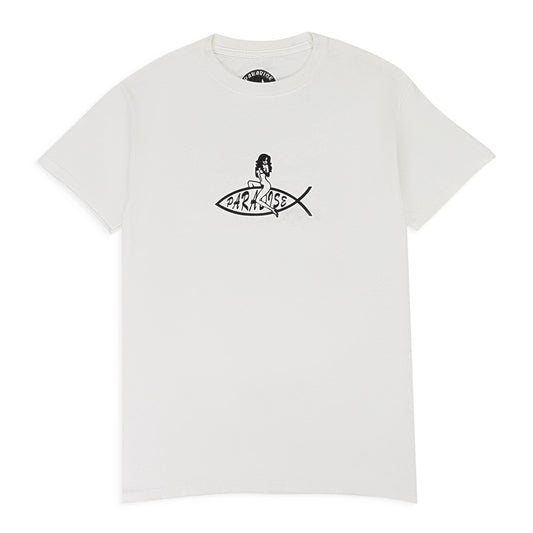 JESUS FISH SS WHITE T-SHIRT