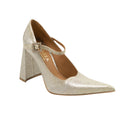 BLOCK HEEL MARY JANE SILVER HEELS