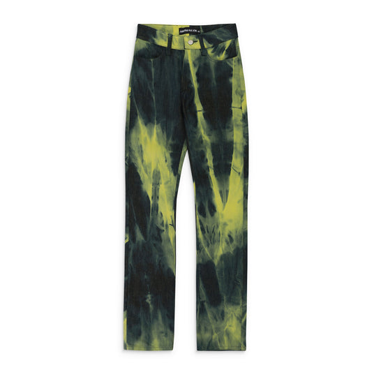 DENIM BASE ACID GREEN STRAIGHT JEANS