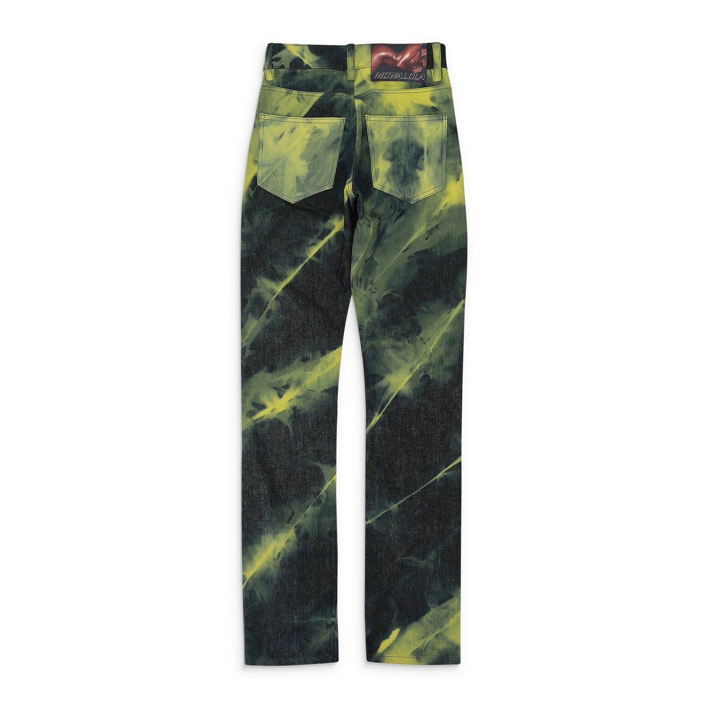 DENIM BASE ACID GREEN STRAIGHT JEANS