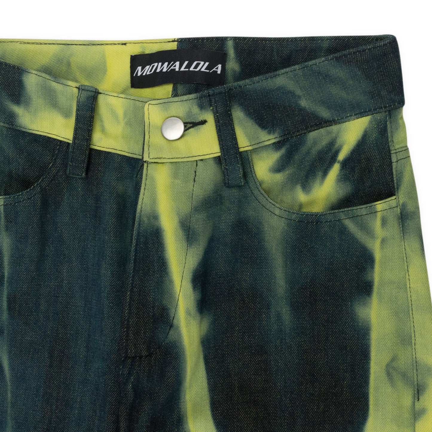 DENIM BASE ACID GREEN STRAIGHT JEANS