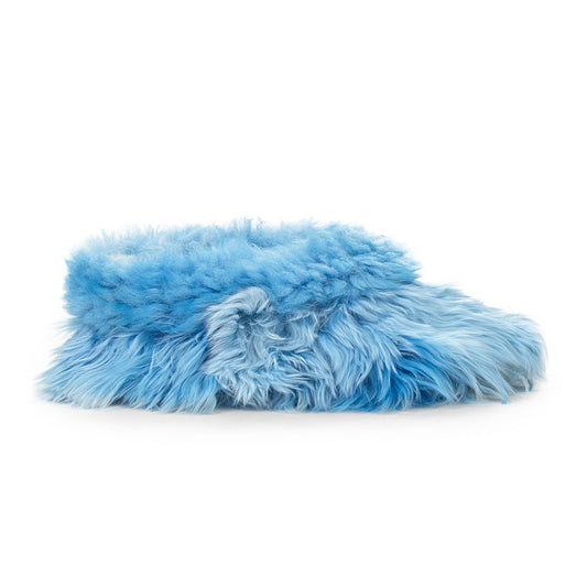 LONG HAIR BLUE SLIPPERS