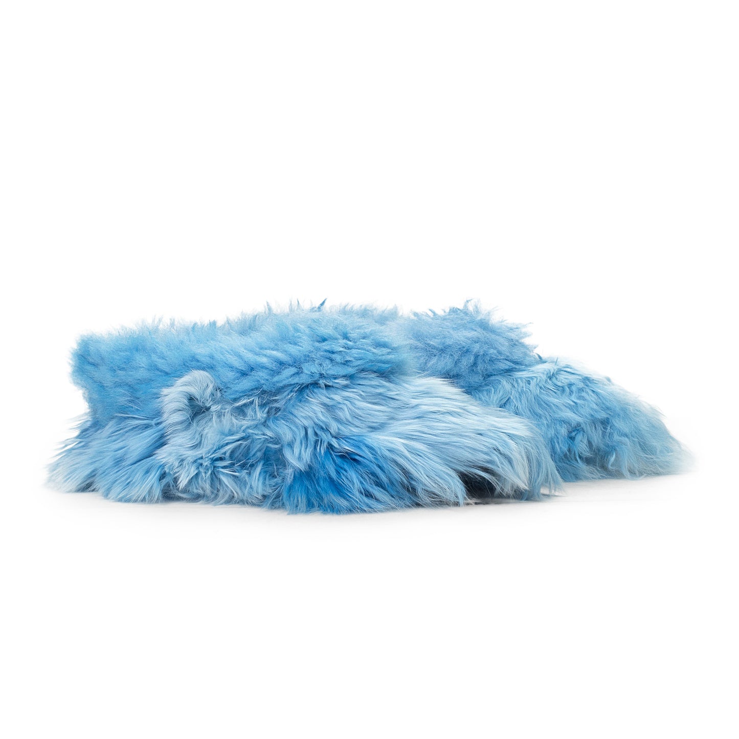 LONG HAIR BLUE SLIPPERS