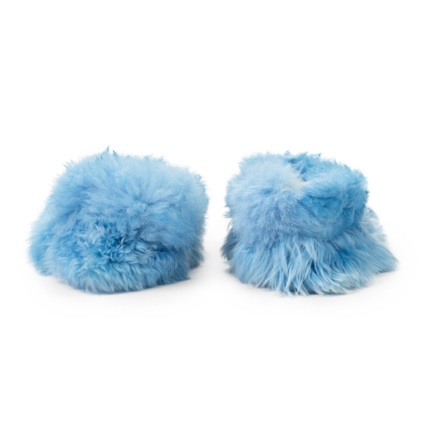 LONG HAIR BLUE SLIPPERS