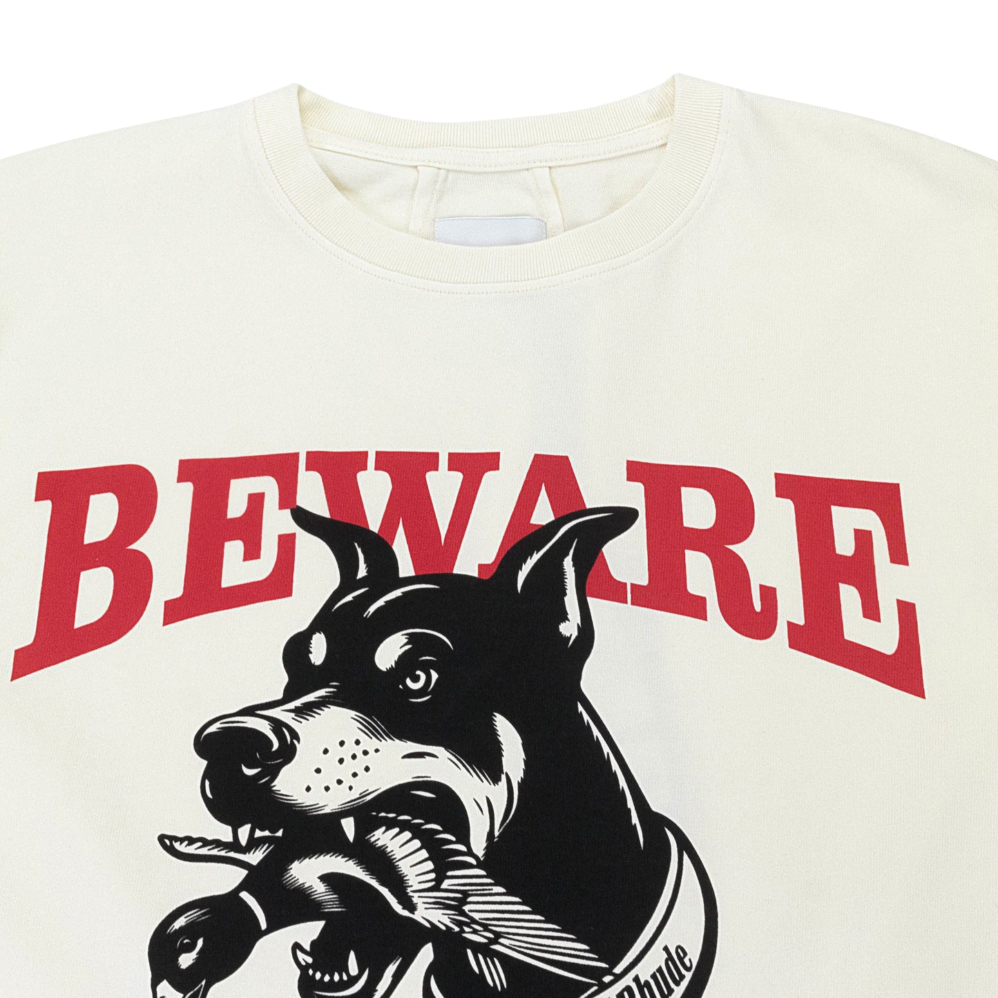 WARNING LOGO TEE VINTAGE WHITE T-SHIRT