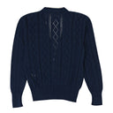 OPEN KNIT NAVY CARDIGAN