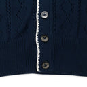 OPEN KNIT NAVY CARDIGAN