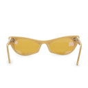 EZRA POINTED CAT EYE BEIGE SUNGLASSES