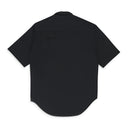 DROPPED POCKET SHORT SLEEVE BLACK BUTTON-DOWN SHIRT