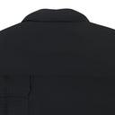 DROPPED POCKET SHORT SLEEVE BLACK BUTTON-DOWN SHIRT