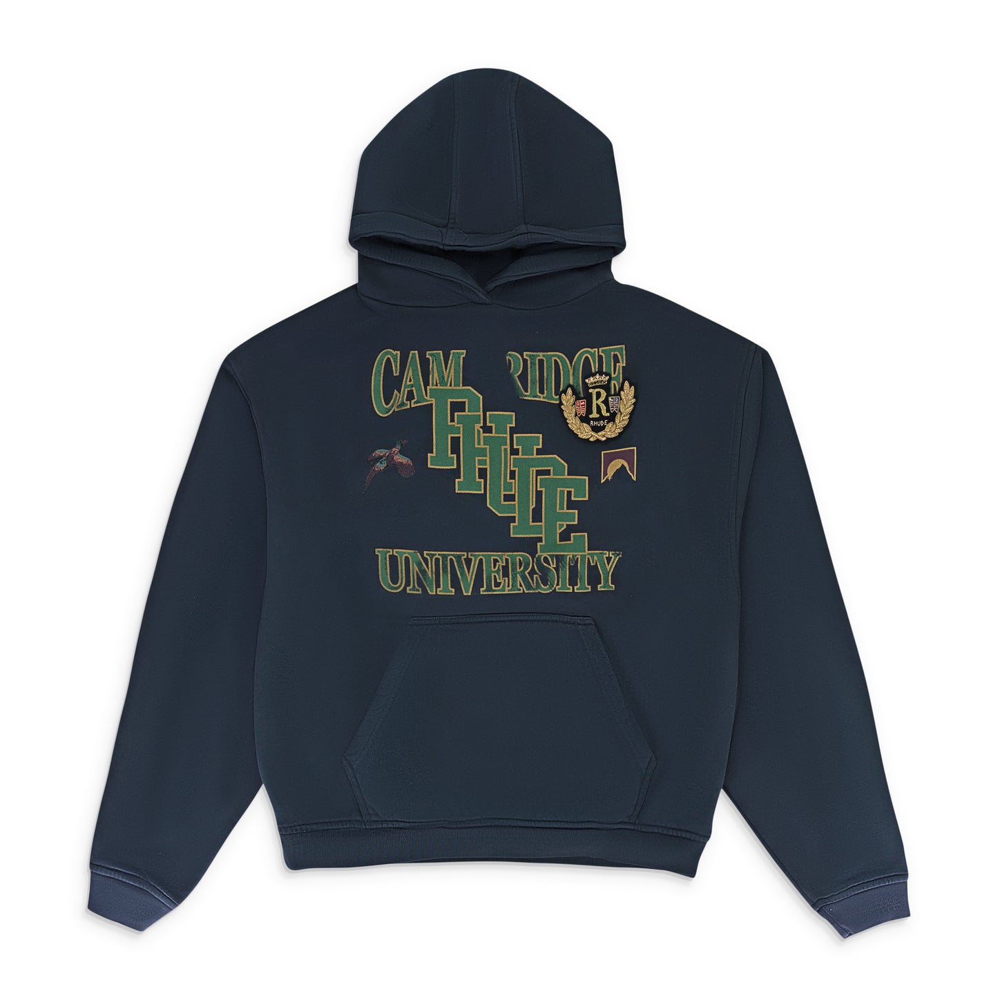 UNIVERSITY VINTAGE BLACK HOODIE