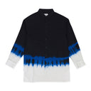 TIE DYE BLACK MULTICOLOR BUTTON-DOWN SHIRT