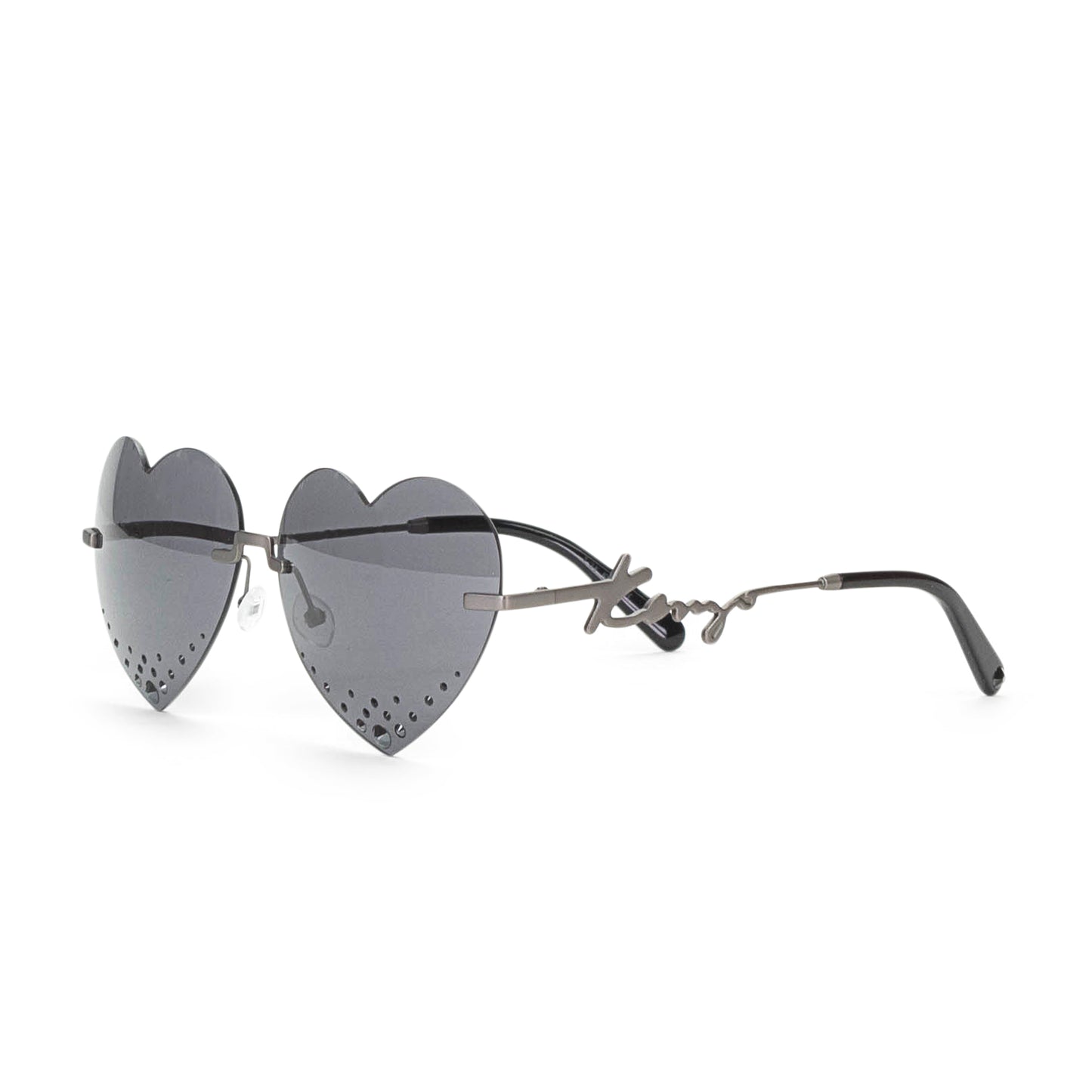 LOGO WIRE HEART BLACK EYEWEAR