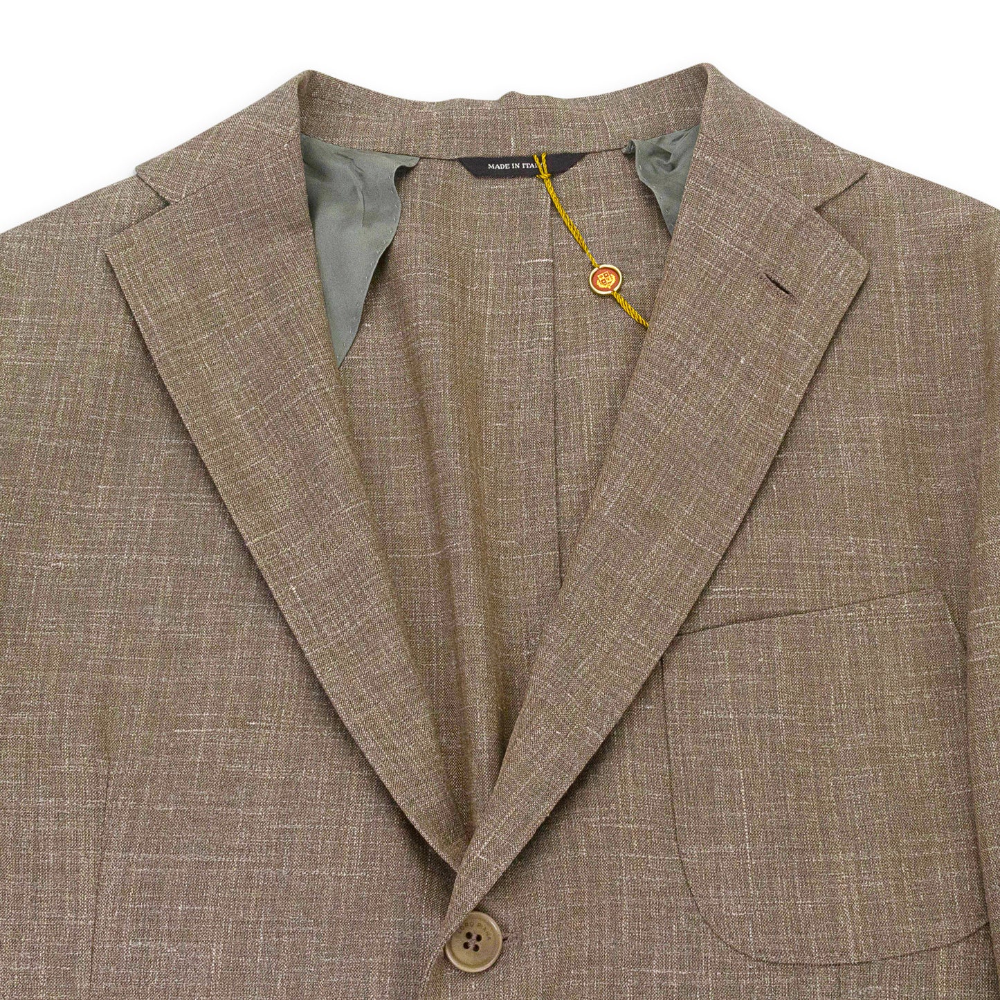 ANDORRA JACKET WOOL SILK LINEN BROWN BLAZER