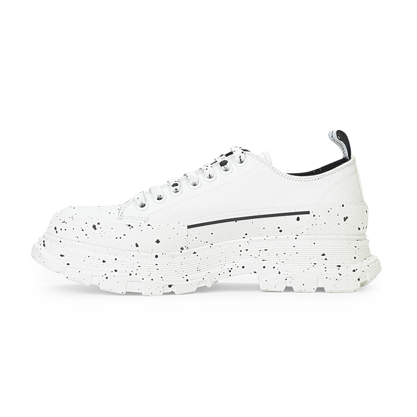 LACE UP CANVAS SACK WHITE BLACK SNEAKERS