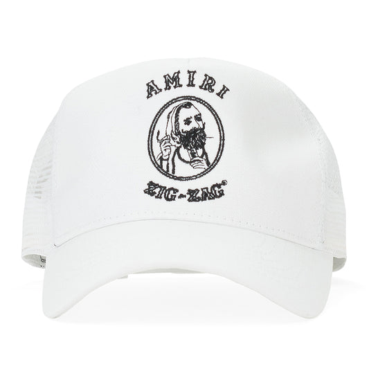 ZIG ZAG WHITE BLACK TRUCKER HAT