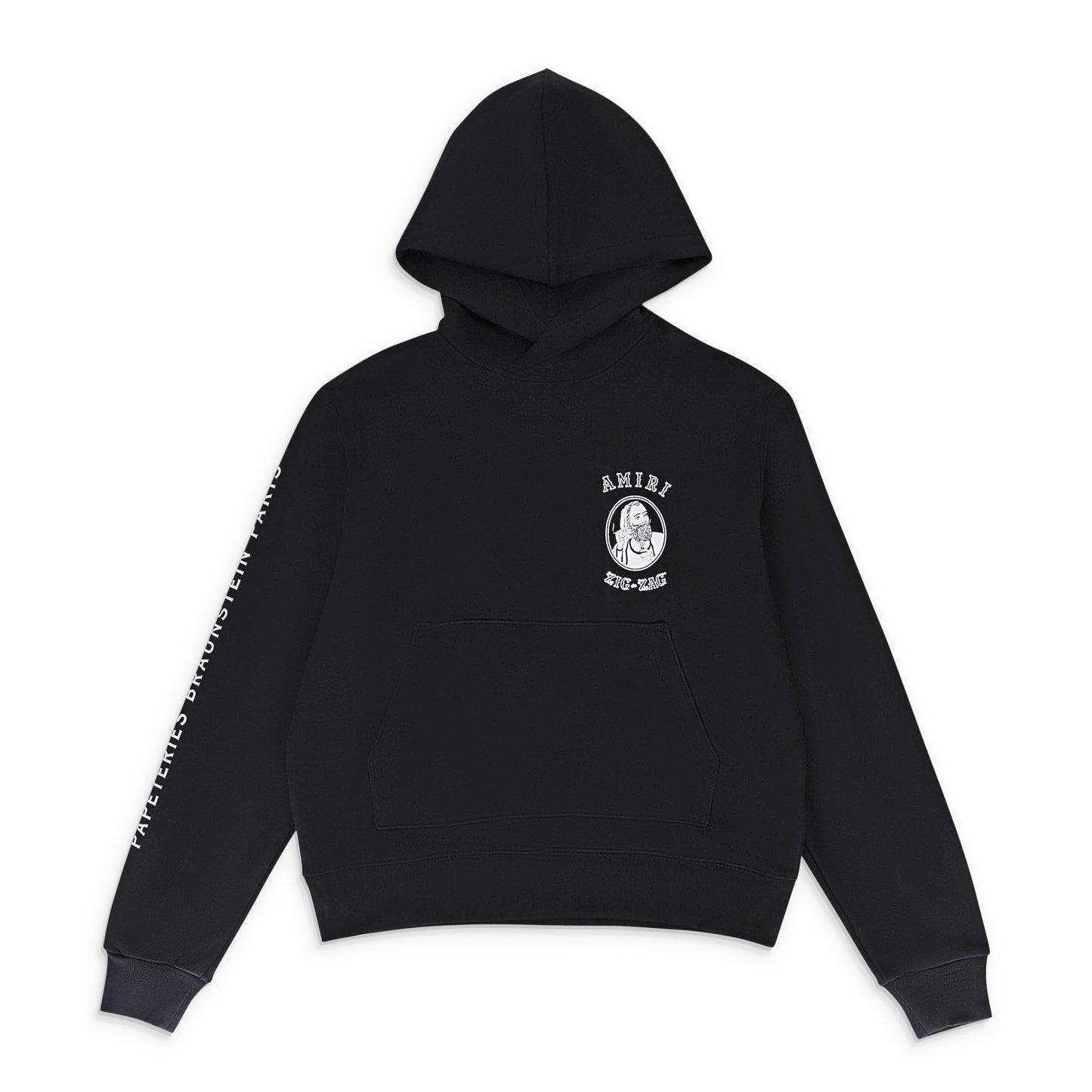 X ZIG ZAG BLACK HOODIE