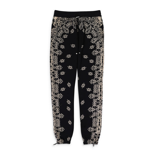 BANDANA BLEACH BLACK SWEATPANTS