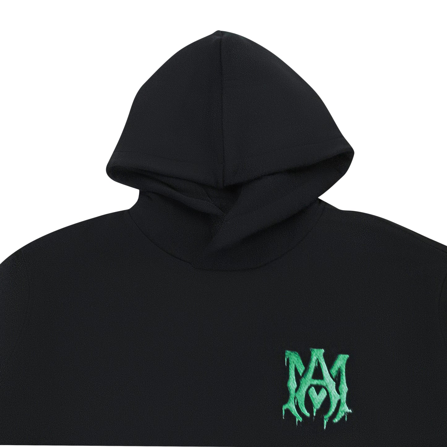 WATERCOLOR MA BLACK GREEN HOODIE