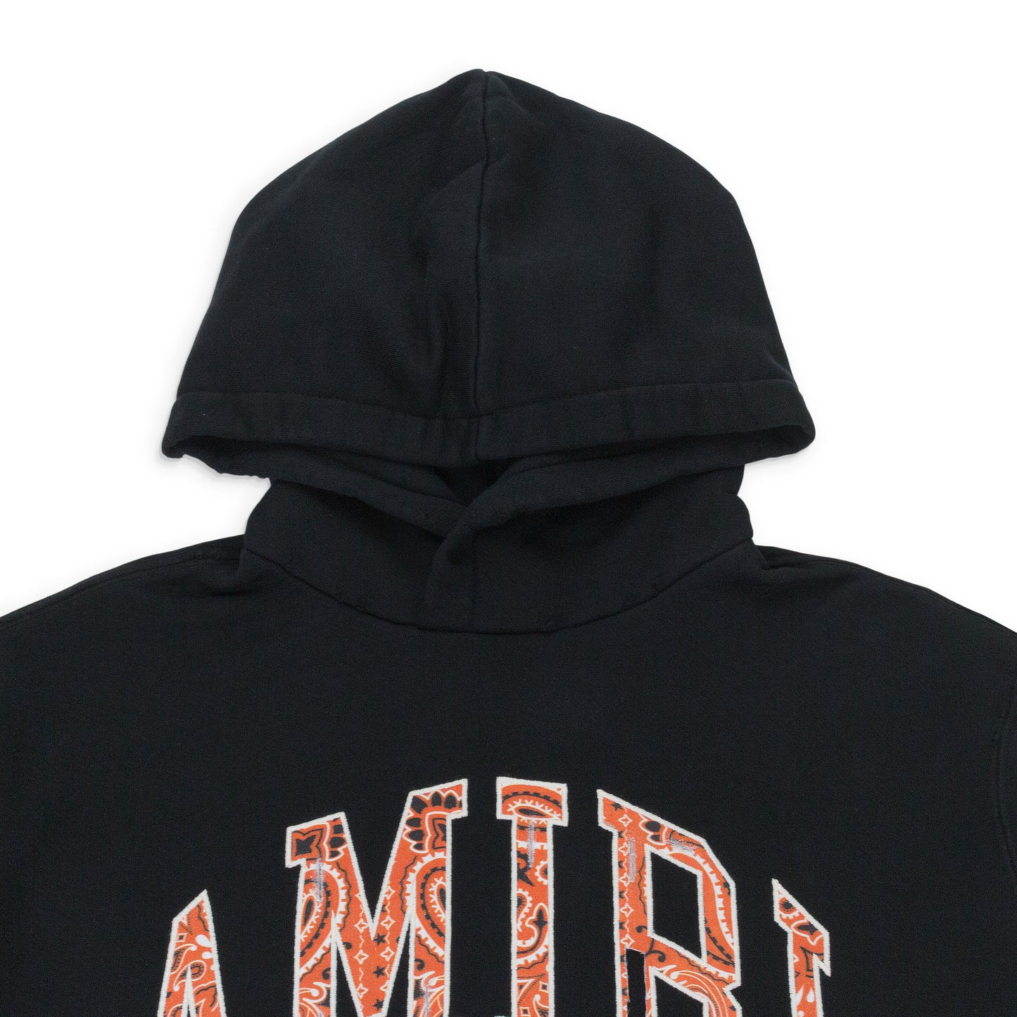 BANDANA APPLIQUE BLACK ORANGE HOODIE