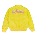 DEBOSSED YELLOW LEATHER JACKET