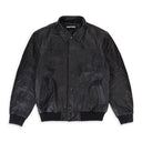 DEBOSSED BLACK LEATHER JACKET