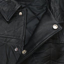 DEBOSSED BLACK LEATHER JACKET