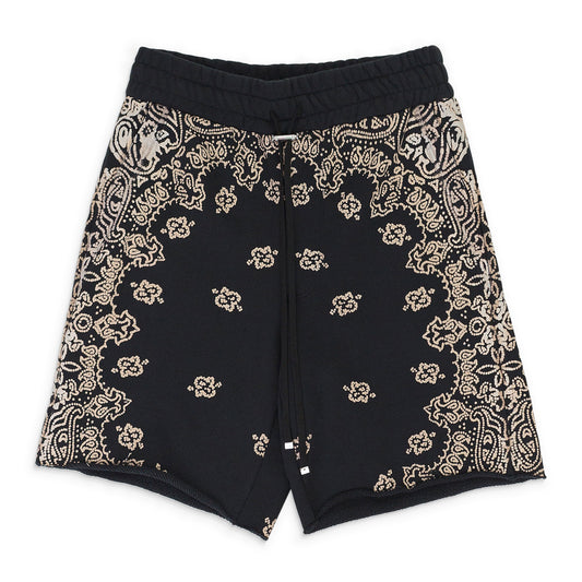 BANDANA BLEACH BLACK BEACH SHORTS