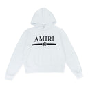 MA BAR EMBROIDERY WHITE HOODIE