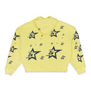 DOUBLE LAYER 5STAR ZIP UP YELLOW HOODIE