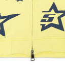 DOUBLE LAYER 5STAR ZIP UP YELLOW HOODIE