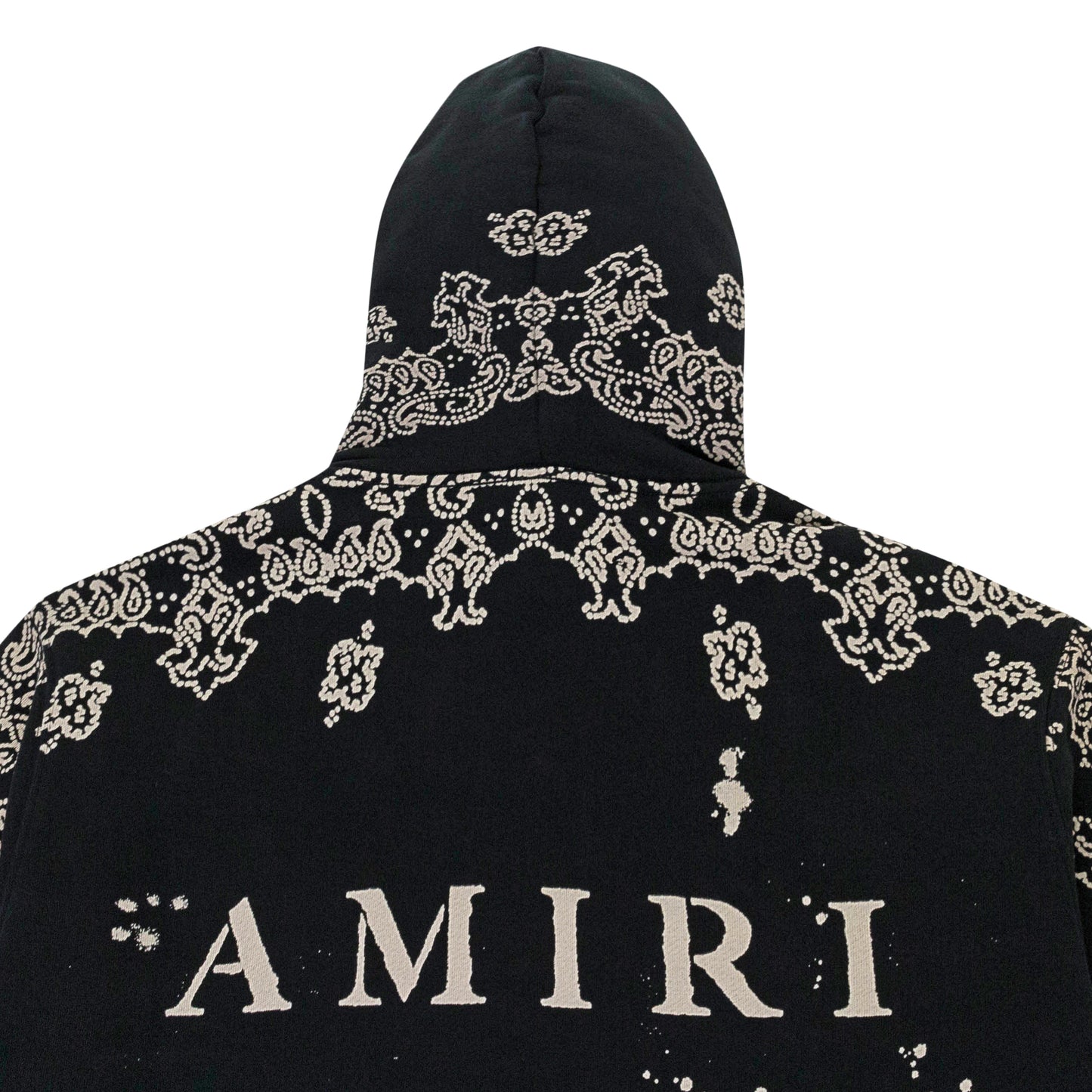 BANDANA BLEACH ALL OVER BLACK HOODIE