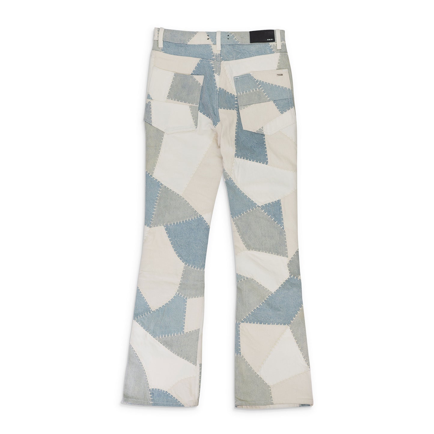 PATCHWORK FLARE ALABASTER JEANS