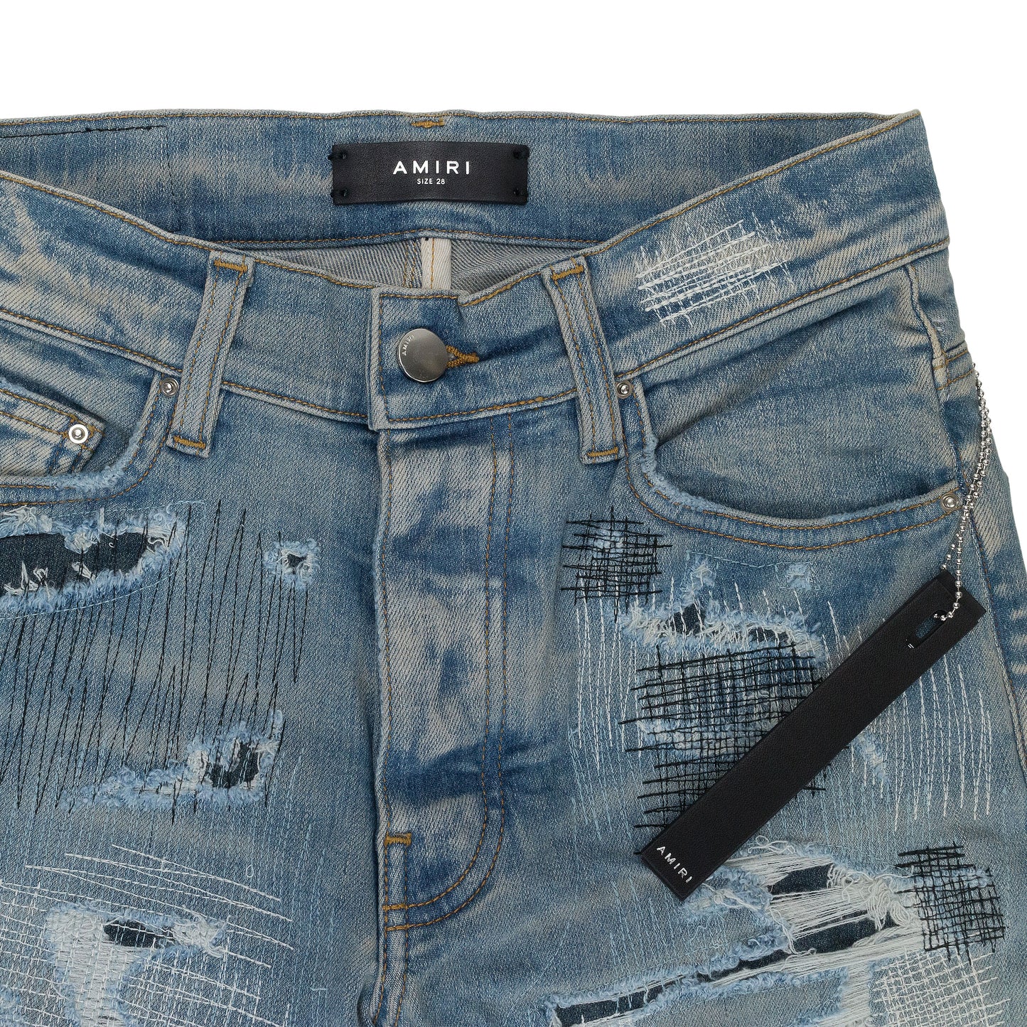 ALL OVER REPAIR CLAY INDIGO JEANS