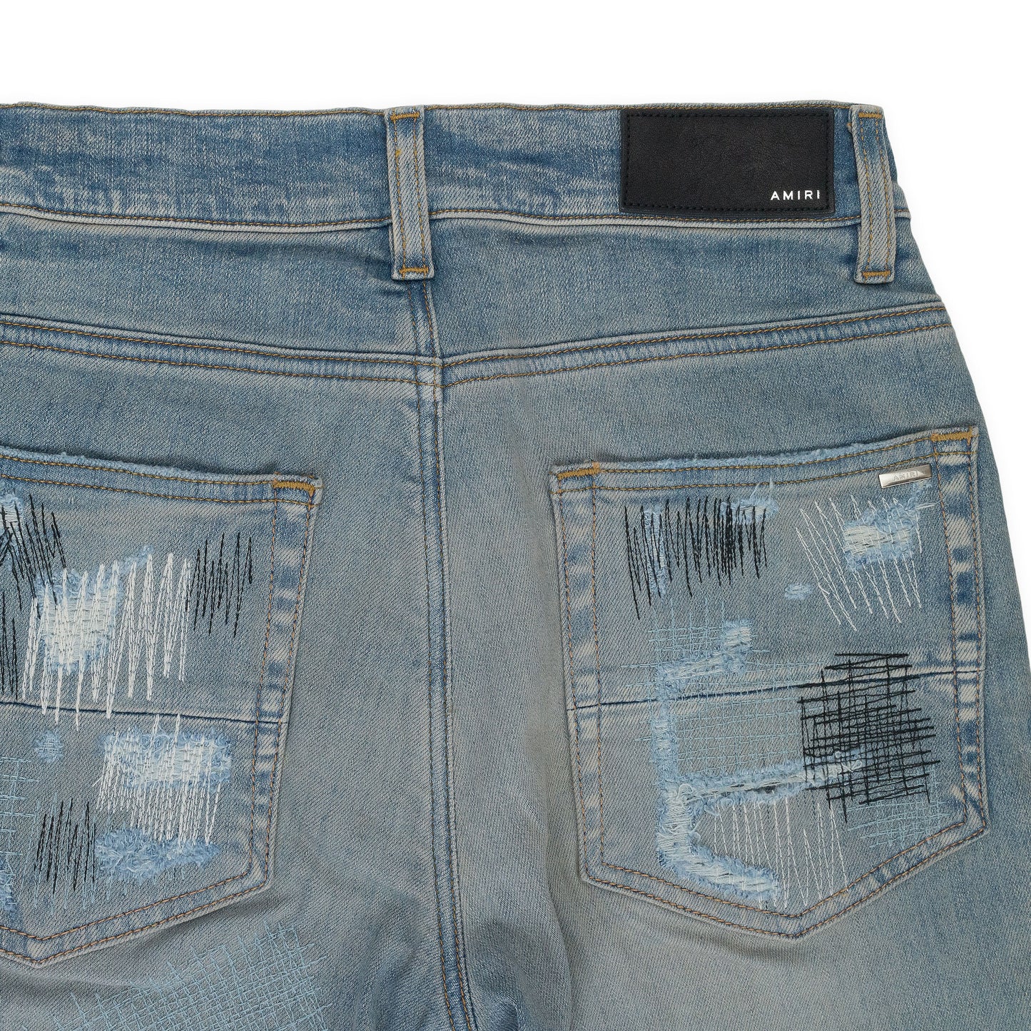 ALL OVER REPAIR CLAY INDIGO JEANS