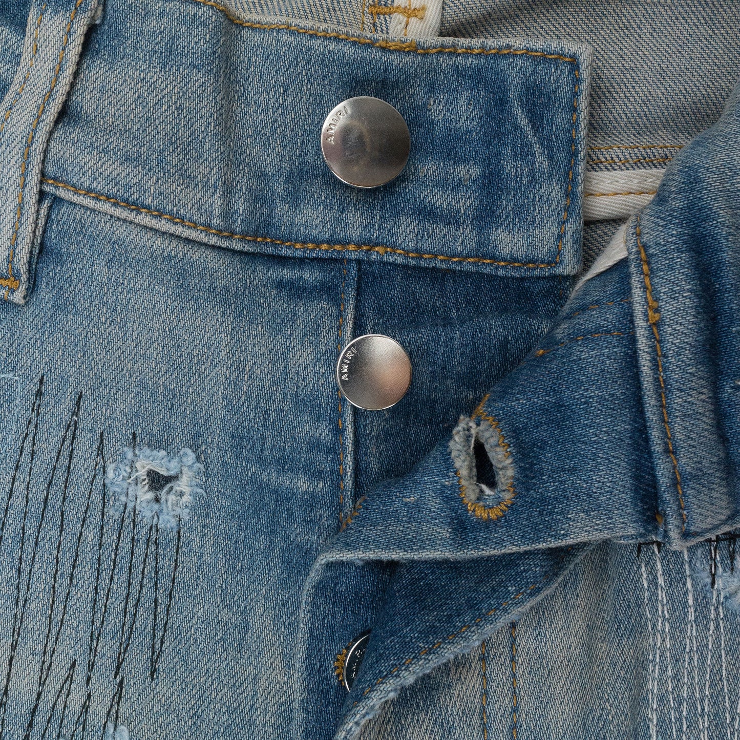 ALL OVER REPAIR CLAY INDIGO JEANS