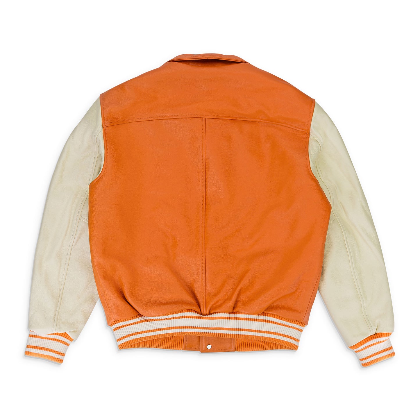 VARSITY ORANGE WHITE VARSITY JACKET