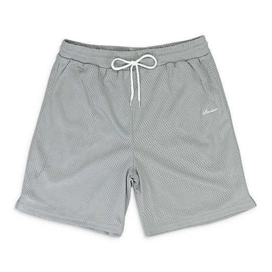 SCRIPT LOGO MESH GREY SHORTS