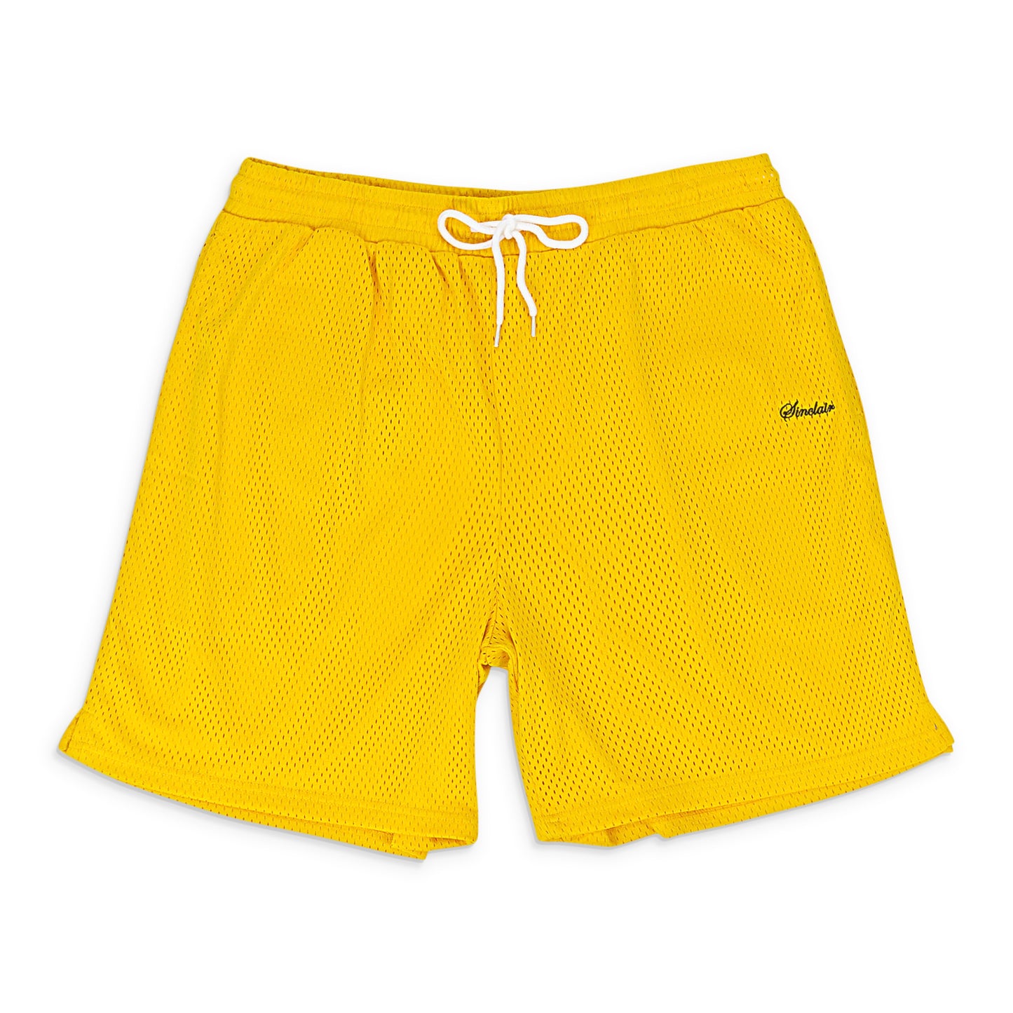 SCRIPT LOGO MESH YELLOW SHORTS