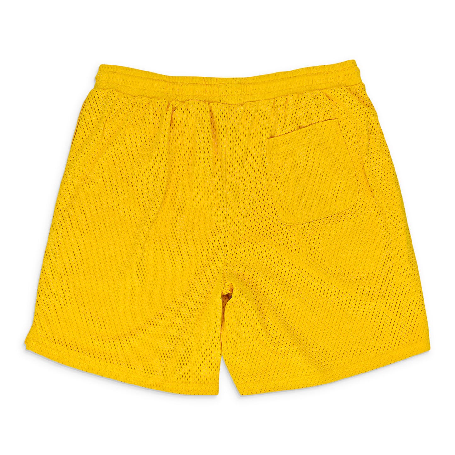 SCRIPT LOGO MESH YELLOW SHORTS